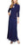 Alex Evenings - 125053 Jacquard Knit Glittered Evening Dress Mother of the Bride Dresses 8 / Electric Blue