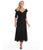 Alex Evenings - 132141 Ruched Off Shoulder Tea Length Dress CCSALE 14 / Black