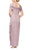 Alex Evenings - 133026 Cold Shoulder Empire Waist Glitter Mesh Dress Mother of the Bride Dresses
