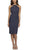 Alex Evenings - 134165 Beaded Halter Neck Fitted Cocktail Dress Cocktail Dresses 10 / Charcoal