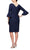 Alex Evenings - 134183 Quarter Bell Sleeve Faux Wrap Fitted Short Dress - 1 pc Navy In Size 14 Available CCSALE 14 / Navy