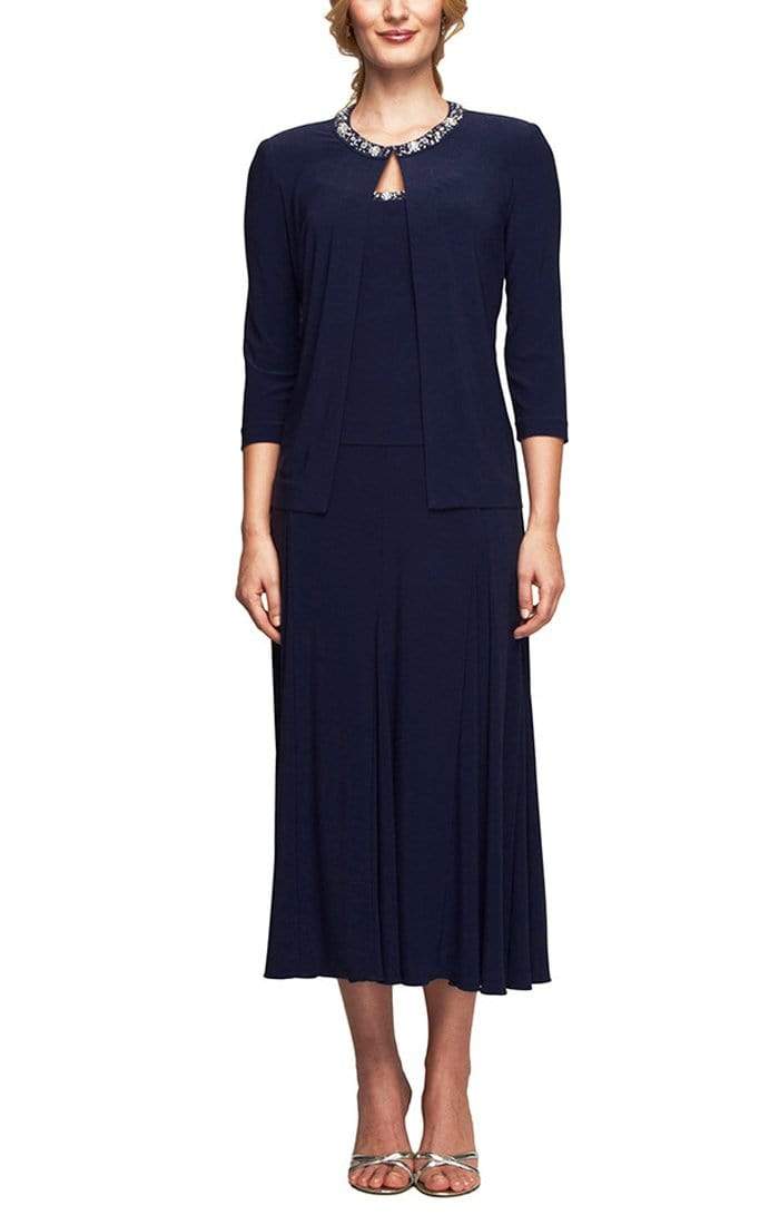 Alex Evenings - 135372 Beaded Scoop Neck Two-Piece Dress Couture Candy Alex Evenings - 135372 Beaded Scoop Neck Two-Piece Dress Couture Candy