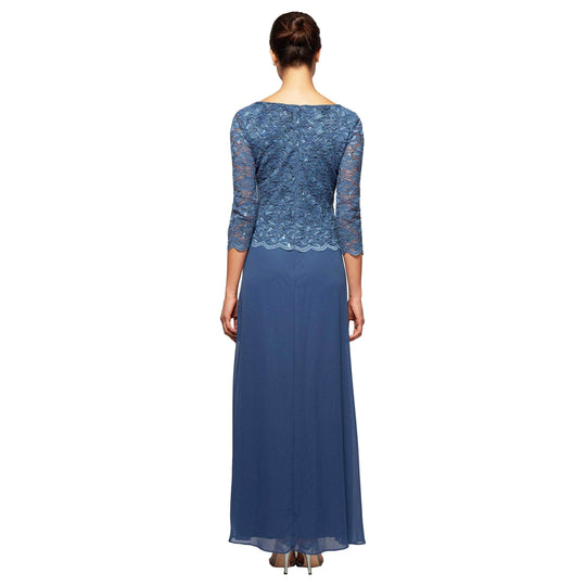 Alex Evenings - 212655 Sequined Lace Bateau Neck Sheath Dress