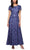Alex Evenings - 212788 Rosette Lace Sequin Short Sleeve A-Line Gown Mother of the Bride Dresses 14P / Violet