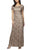 Alex Evenings - 212788 Rosette Lace Sequin Short Sleeve A-Line Gown Mother of the Bride Dresses 6P / Champagne