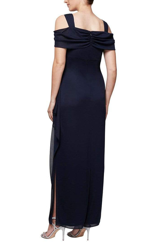 Alex Evenings - 232902 Cold Shoulder Long Gown With Slit