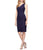Alex Evenings - 234005 Faux Wrap Fitted Dress with Jewel Accent Cocktail Dresses 14P / Navy