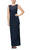 Alex Evenings - 2351423 Embroidered Lace Neckline Matte Jersey Dress Mother of the Bride Dresses 12P / Navy
