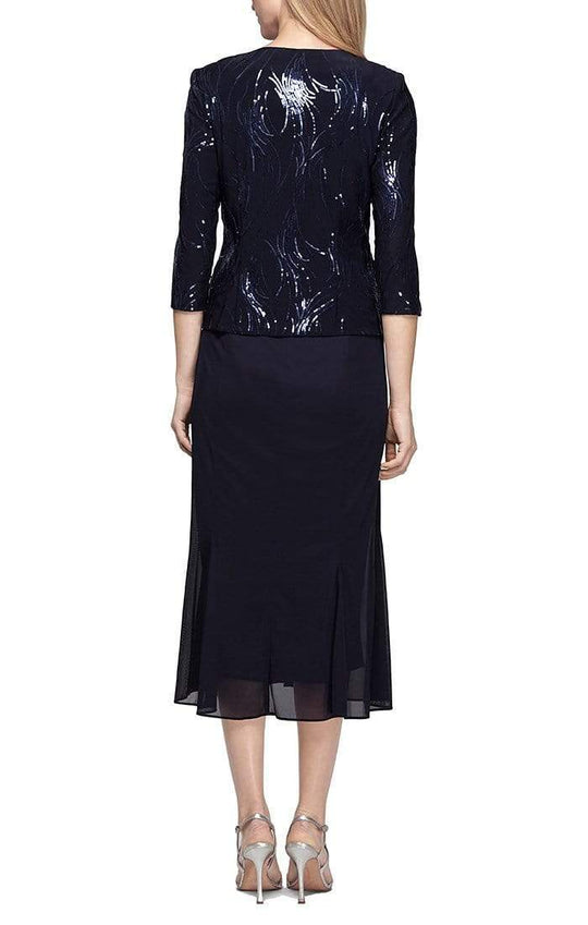 Alex Evenings - 296267 Square Neck Two Piece Sheath Dress