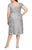 Alex Evenings - 4121570 Lace Cap Sleeves Plus Size Knee Length Dress Wedding Guest