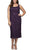 Alex Evenings - 412264 Square Neck Lace Tea Length Dress Mother of the Bride Dresses 14W / Eggplant