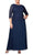 Alex Evenings - 412318 Sequin Lace Chiffon Faux Two-Piece Long Dress Mother of the Bride Dresses 14W / Navy