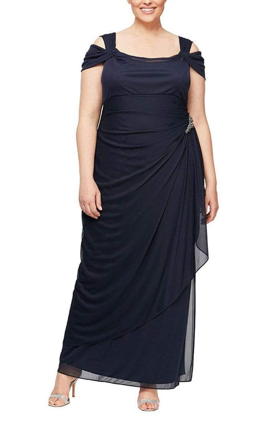 Alex Evenings - 432902 Plus Size Cowl Neck Sheath Dress