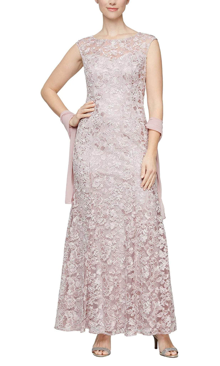 Alex Evenings 8117912 - Floral Embroidered Lace A-line Full Gown ...