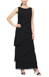 alex evenings tiered chiffon dress Alex Evenings Knee Length Chiffon 2-Piece Dress 8192005 main image 0