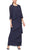 Alex Evenings - 8192001 Tiered Chiffon Long Dress Special Occasion Dress 2 / Navy