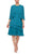 Alex Evenings - 8192005 Chiffon Knee Length 2-Piece Dress Cocktail Dresses 2 / Teal