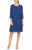 Alex Evenings - 8192005 Chiffon Knee Length 2-Piece Dress Cocktail Dresses 2 / Wedgewood