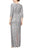 Alex Evenings - 8196646 Sequined V-Neck Column Gown Mother of the Bride Dresses