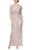 Alex Evenings - 8196646 Sequined V-Neck Column Gown Mother of the Bride Dresses 4 / Blush