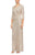 Alex Evenings - 8196646 Sequined V-Neck Column Gown Special Occasion Dress