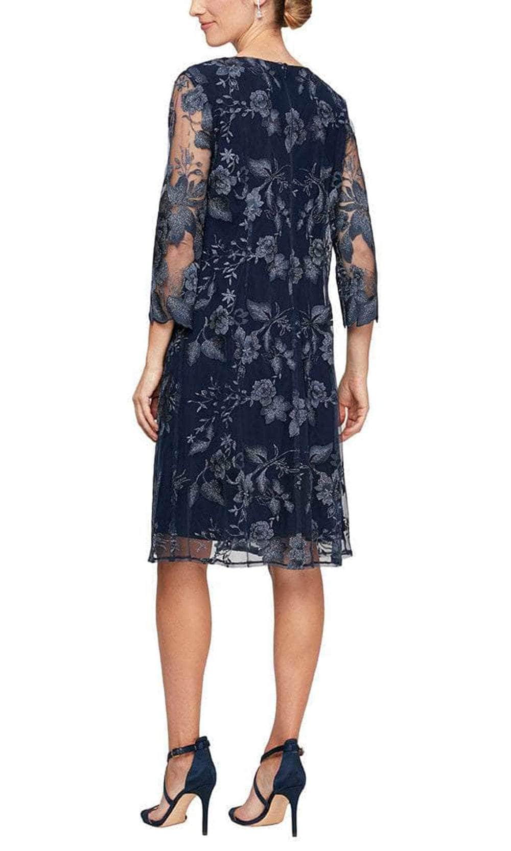 Alex Evenings Embroidered Jacket Dress - Ice Sage - Size 12 Alex Evenings Embroidered Jacket Dress - Ice Sage - Size 12