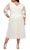 Alex Evenings - 82122420 Embroidered Quarter Sleeve Tea-Length Dress Wedding Guest Dresses