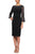 Alex Evenings - 8260208 Quarter Bell Sleeves Petite Sheath Dress Cocktail Dresses 4P / Black