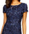 Alex Evenings - Rosette Lace Sequin Short Sleeve A-Line Gown 212788 - 1 pc Navy In Size 12P Available CCSALE 12P / Navy