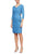 Alex Evenings - V-Neck Ruffle Sheath Cocktail Dress 134134 - 1 pc Sky In Size 16 Available CCSALE 16 / Sky