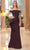 Alexander by Daymor - 1060 Off-Shoulder Ruffled Skirt Trumpet Gown Mother of the Bride Dresses 0 / Wine
