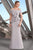 Alexander by Daymor - 1150 Off-Shoulder Structured Pleated Trumpet Gown Mother of the Bride Dresses 4 / Shale Grey