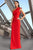 Alexander by Daymor - 1174 Asymmetric Ruffled One Shoulder Long Sheath Gown Evening Dresses 4 / Red