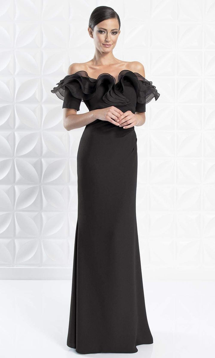 Alexander by Daymor - 1257 Ruffled Off Shoulder Sheath Dress – Couture ...