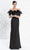 Alexander by Daymor - 1257 Sheer Ruffled Off-shoulder Long Gown - 1 pc Midnite in Size 12 Available CCSALE 12 / Midnite