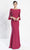Alexander By Daymor - 1259 Split Caped Sleeve Mermaid Evening Gown Evening Dresses 6 / Cranberry