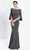 Alexander By Daymor - 1259 Split Caped Sleeve Mermaid Evening Gown Evening Dresses 6 / Graphite
