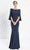 Alexander By Daymor - 1259 Split Caped Sleeve Mermaid Evening Gown Evening Dresses 6 / Midnite