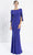 Alexander By Daymor - 1259 Split Caped Sleeve Mermaid Evening Gown Evening Dresses 6 / Sapphire