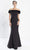 Alexander By Daymor - 1280 Ruffled Off-Shoulder Trumpet Dress Evening Dresses 6 / Black