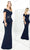 Alexander By Daymor - 1350 Off-Shoulder Beaded Sheath Gown Mother of the Bride Dresses 00 / Blue