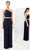 Alexander By Daymor - 1382 Strapless Asymmetric Neck Jumpsuit Special Occasion Dress In Blue