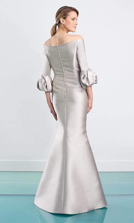 Alexander by Daymor - 1465 Off Shoulder Faux Wrap Trumpet Gown