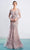 Alexander By Daymor - 1474 Illusion Embellished Tulle Gown Evening Dresses 4 / Quartz