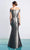 Alexander By Daymor - 1477 Off Shoulder Pleated Metallic Gown Evening Dresses