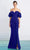Alexander By Daymor - 1479 Sweetheart Crepe Sheath Gown Evening Dresses 4 / Sapphire