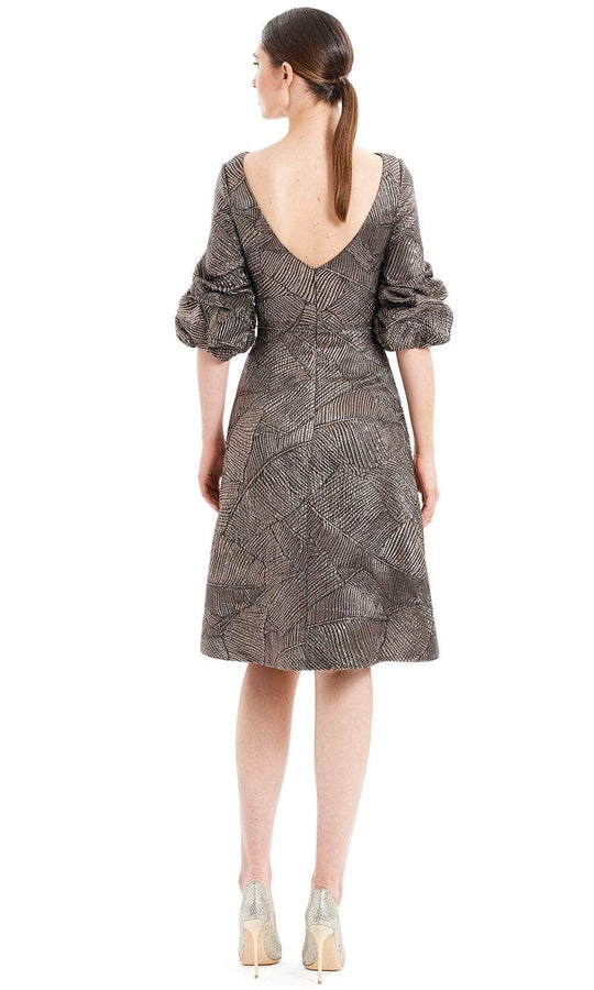 Alexander by Daymor 1654 - Ruffled Quarter Sleeve Formal Dress
