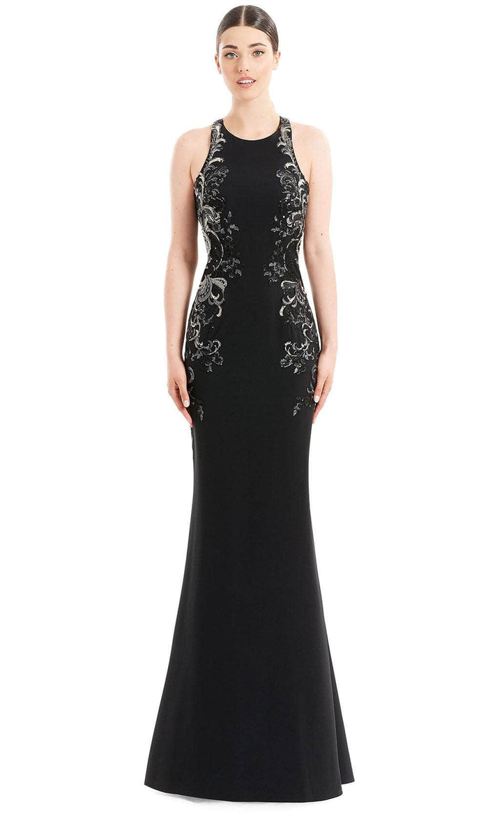 Alexander By Daymor 1665F22 - Illusion Back Evening Gown Special Occasion Dress 4 / Black
