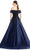 Alexander By Daymor 1668F22 - Off-Shoulder V-Neck Evening Gown Special Occasion Dress