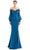 Alexander By Daymor 1675F22 - Off-Shoulder Long Formal Gown Special Occasion Dress 4 / Teal Blue